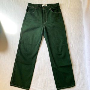 Reformation Cowboy High Rise Straight Jeans - Green